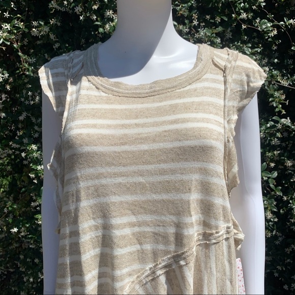 💋NWT Free People Draped Cap Sleeve Asymmetrical Dress - Picture 4 of 15